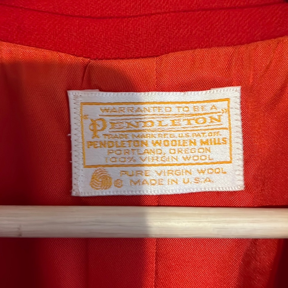 Vintage Pendleton Plus Size Red Two Button Wool B… - image 2